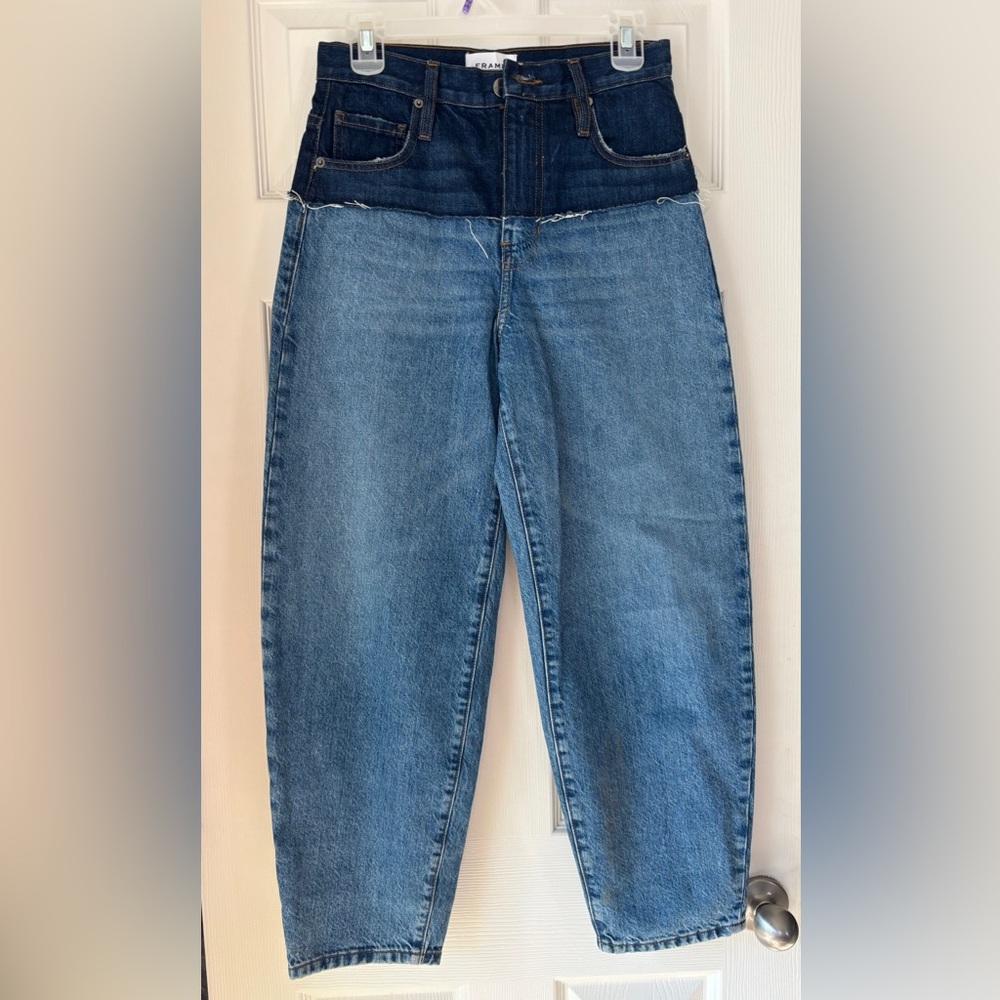 Frame Jeans - Women’s Blue Ombré Denim, Reconstructed Jeans. Size 25. NWOT